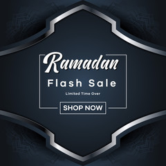 Ramadan flash sale background luxury limited time over design