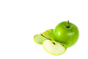 Green apple, isolated on white background