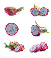 Dragon Fruit isolated on white background