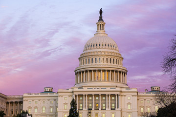 US Capitol Building at sunset, Washington DC