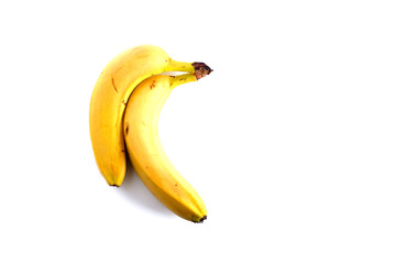 bananas on a white background. Fruit.