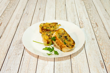 potato snails and mushrooms