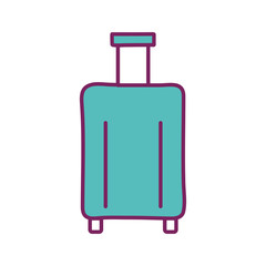 Isolated bag line and fill style icon vector design