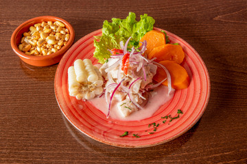 Latin American ceviche with citrus