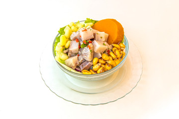 Latin American ceviche with citrus