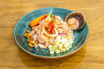 Latin American ceviche with citrus