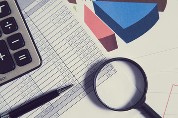 Financial accounting stock market graphs analysis