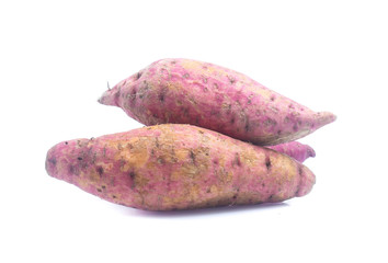 Sweet potato isolated on white background