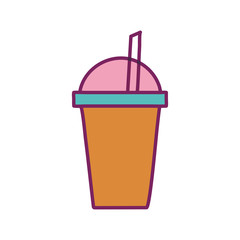 Isolated coffee mug line and fill style icon vector design