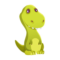 Dinosaur baby boy cute print. Sweet dino. Cool little dinosaur illustration for nursery t-shirt, kids apparel, invitation, simple scandinavian child design