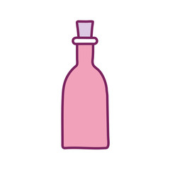 Isolated wine bottle line and fill style icon vector design