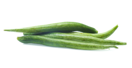 fresh loofah on the white background