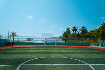 Tropikalne boisko do piłki nożnej. - obrazy, fototapety, plakaty
