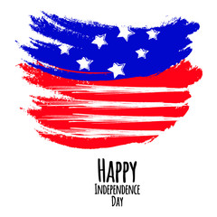 Vector illustration Happy 4th Of July USA Independence Day