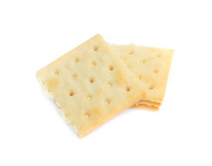 Cracker isolated on over white background