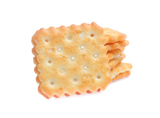 Cracker isolated on over white background