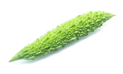 Bitter gourd on white background