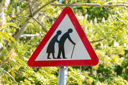 Elderly person crossing