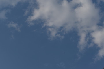 Blue Sky with White Clouds, Nature Background.