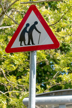 Elderly person crossing