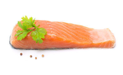 salmon  isolated on white background
