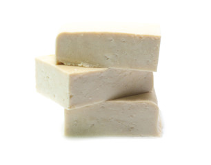 Tofu isolated on white background