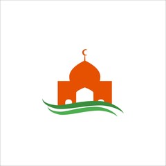 Naklejka premium mosque colorful vector illustration isolated