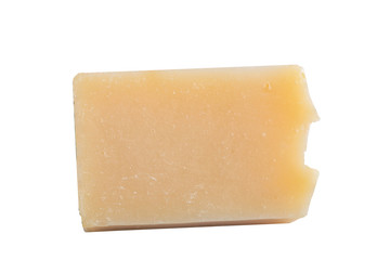 goat milk honey soap bar block isolated on white background 