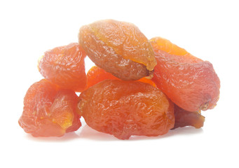 Dry apricot isolated on the white background