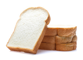 sliced bread isolated on white background