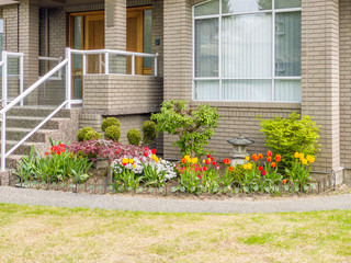 Naklejka premium A nice entrance of a house in Vancouver, Canada.