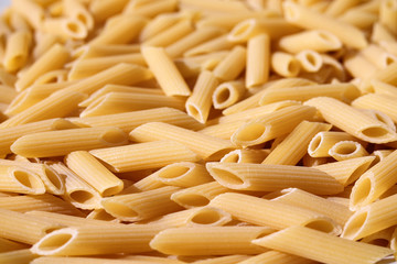 Photo of dried penne pasta