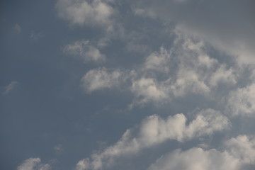 Blue Sky with White Clouds, Nature Background.