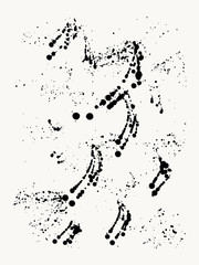 Black and white ink spatters texture background