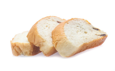 Sliced bread isolated on a white background