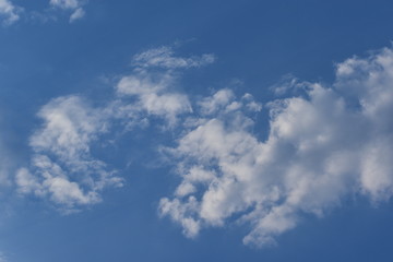 Blue Sky with White Clouds, Nature Background.