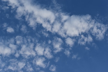 Blue Sky with White Clouds, Nature Background.