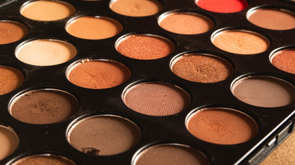 Paleta de sombras de maquillaje profesional