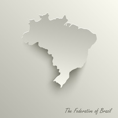 Fototapeta premium Abstract design map the Federative Republic of Brazil template
