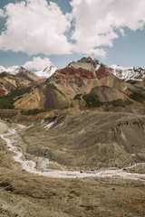Pamir. Kyrgyzstan. Mountain summer landscape. Sunny weather