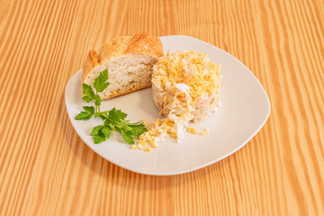 Spanish tapas of Russian salad