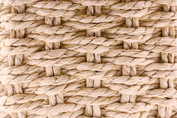 Close up background of paper wicker basket