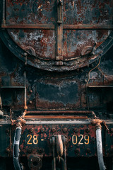 Fototapeta na wymiar Old rusted and abandoned train