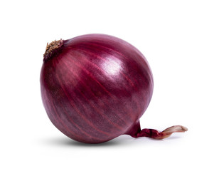 red onion vegetable isolated on white background