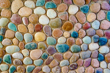 Fototapeta na wymiar Rounded Stones Pattern Abstract Texture