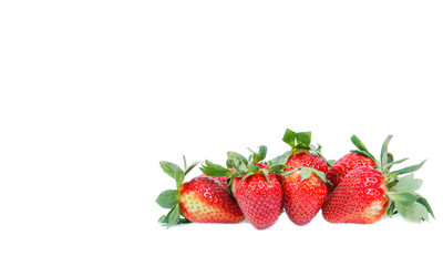 copy space strawberry isolated