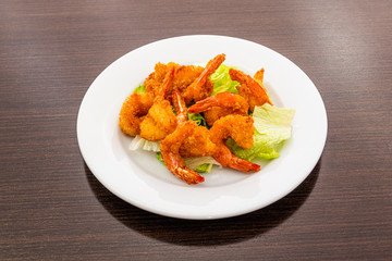 Battered langoustines