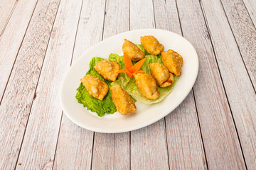 Photo of gyozas in restaurant