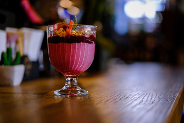 Glass id icecream in bar