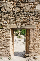 Door in a wall at Capdepera Castle, Mallorca/Majorca
